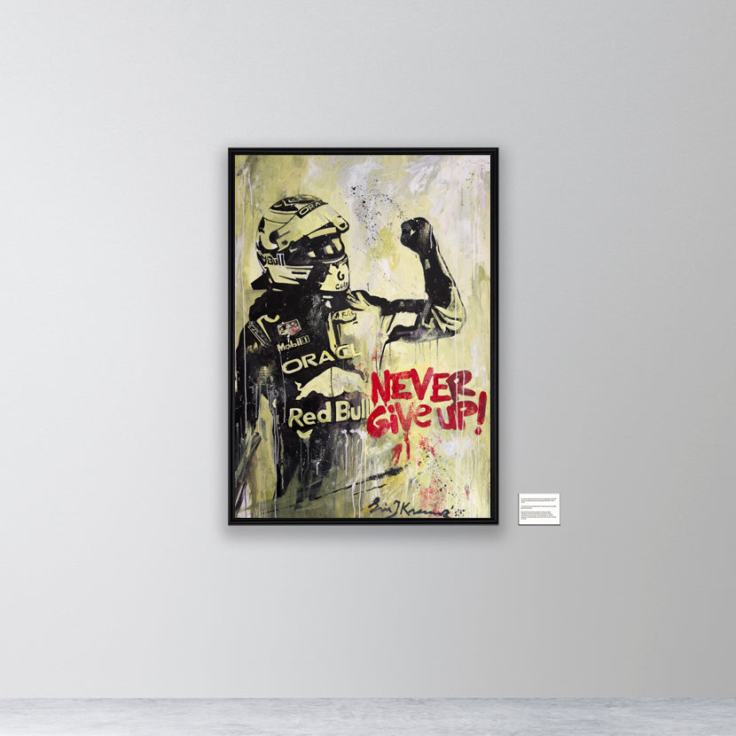 Max Verstappen - Never Give Up - canvas print