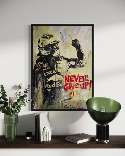 Max Verstappen - Never Give Up - canvas print