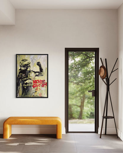 Max Verstappen - Never Give Up - canvas print