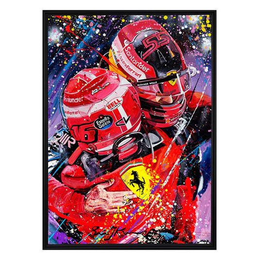 Leclerc and Sainz - Scuderia Ferrari - canvas print