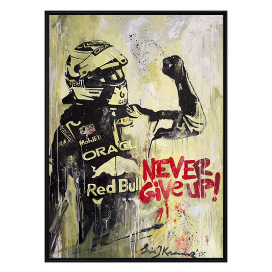 Max Verstappen - Never Give Up - canvas print