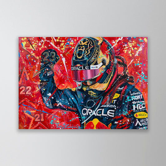 Max Verstappen - 3-Time Champion 2023 - Original painting