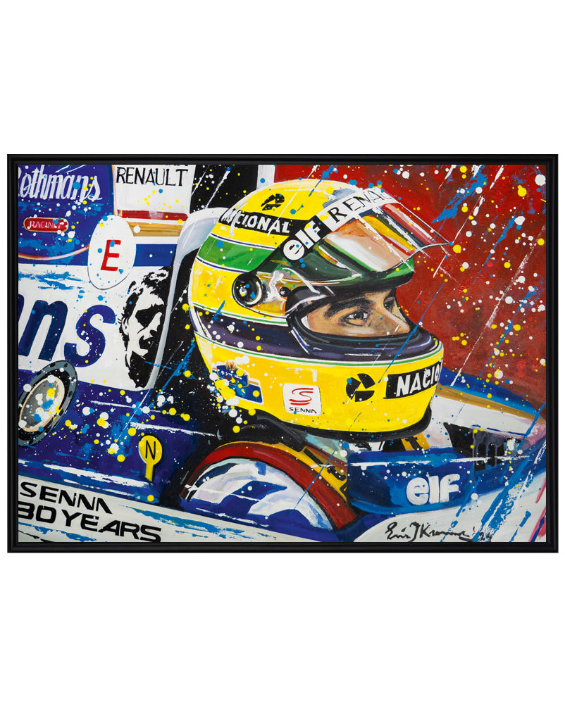 Ayrton Senna Renault - 30 Years Tribute - canvas print